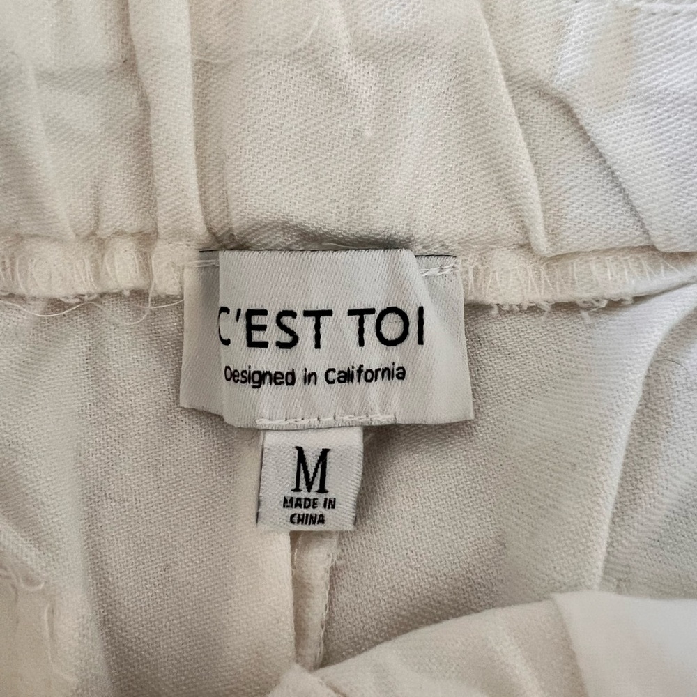 C'est Toi White High Waisted Shorts